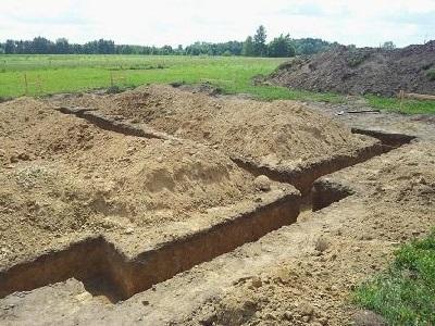 Разработка траншеи под фундамент, укладку кабеля или труб